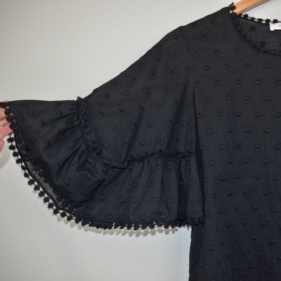 See By Chloé Embroidered Bell Sleeve Blouse Black 4 - Picture 11 of 14